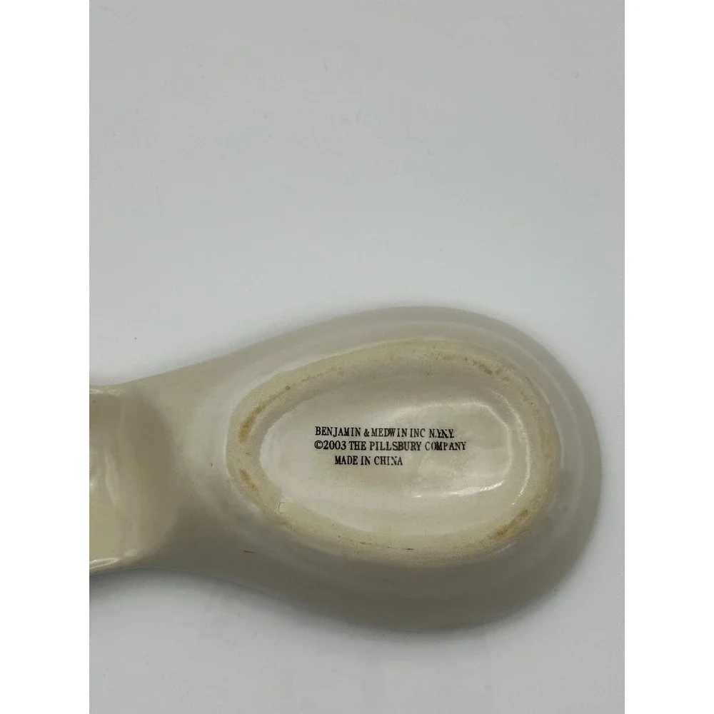 Vintage 2003 Pillsbury Doughboy Ceramic Spoon Rest Benjamin Medwin Poppin Fresh
